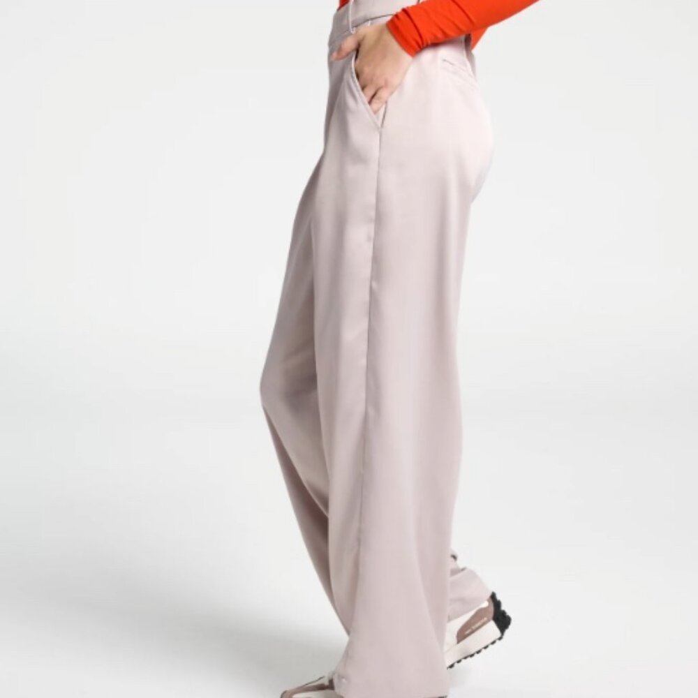 Nike Women's 24.7 PerfectStretch High-Waisted Wide Leg Pants MED Lt Orewood Brn - Picture 7 of 9